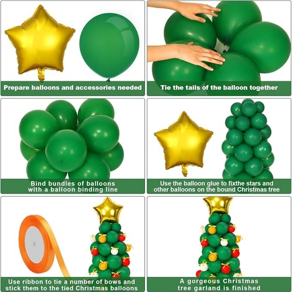 Skylety 142 Pieces #Christmas #Balloon #Garland #Arch Kit Christmas Tree Balloon - Picture 7 of 7
